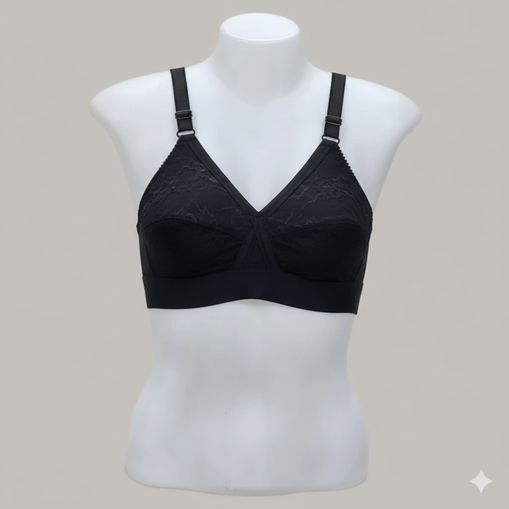 Pack of 2 Cotton Embroided Bra - Non-Padded & Non-Wired