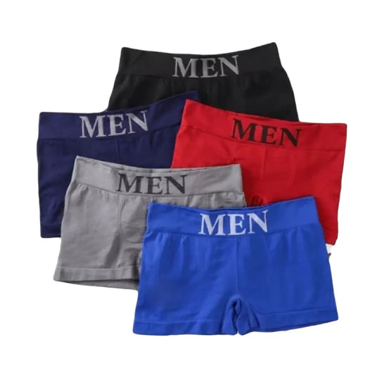 Pack of 3 Men’s Logo Cotton Stretch Boxer Shorts – Breathable, Comfortable, Multicolor, Free Size