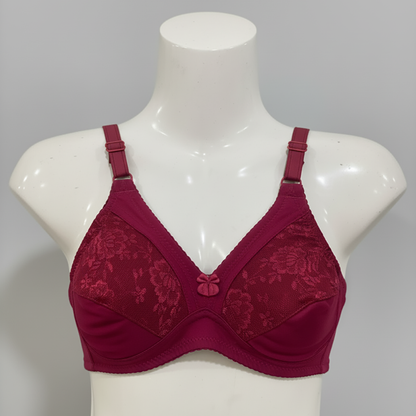 Pack of 4 Women’s Cotton Embroidered Bras – Non Padded, Soft & Comfortable