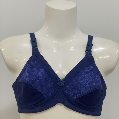 Pack of 4 Women’s Cotton Embroidered Bras – Non Padded, Soft & Comfortable