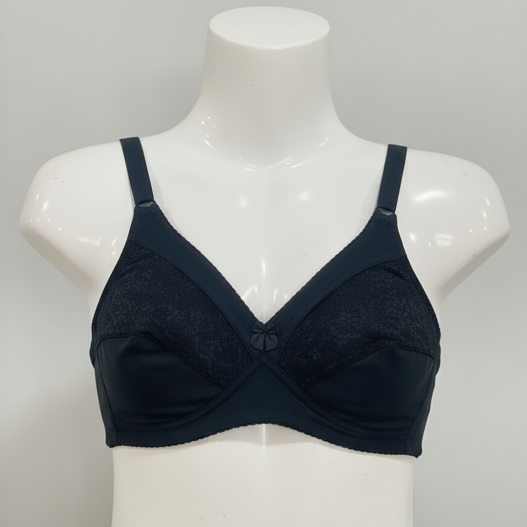 Pack of 4 Women’s Cotton Embroidered Bras – Non Padded, Soft & Comfortable