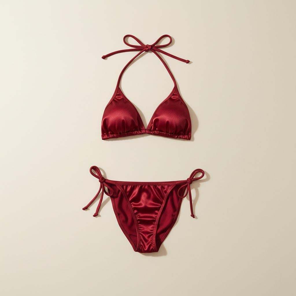 Women’s Satin Silk Bra & Bikini Panty Set