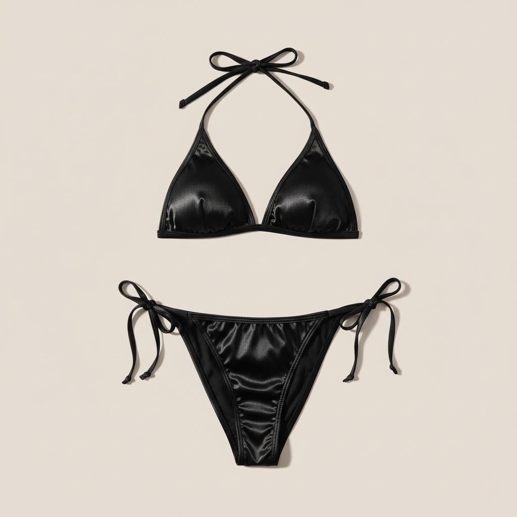 Women’s Satin Silk Bra & Bikini Panty Set