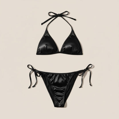 Women’s Satin Silk Bra & Bikini Panty Set