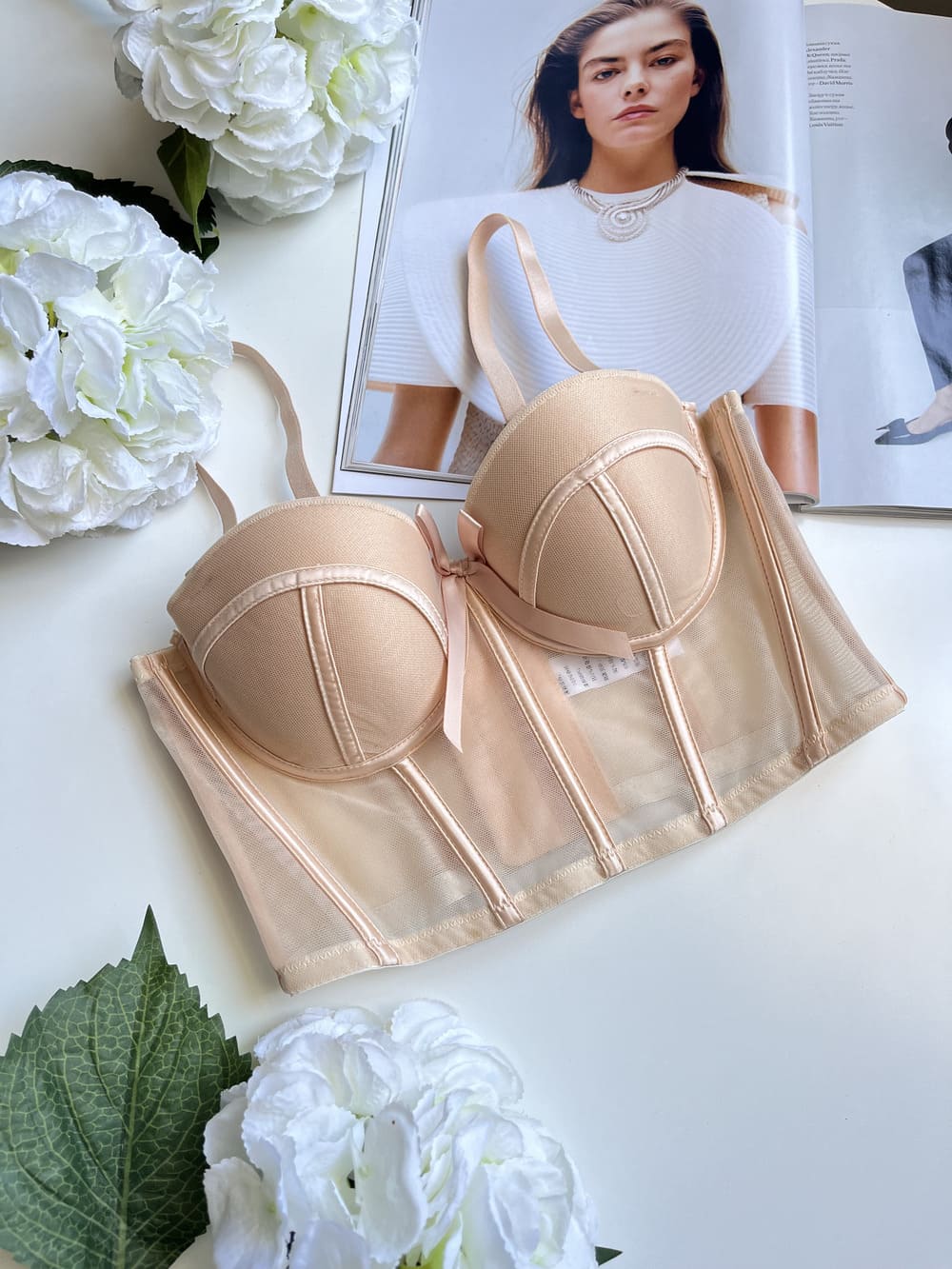 Ladies Imported Wired High-Quality Half Cup Padded Push-Up Half Camisole Top