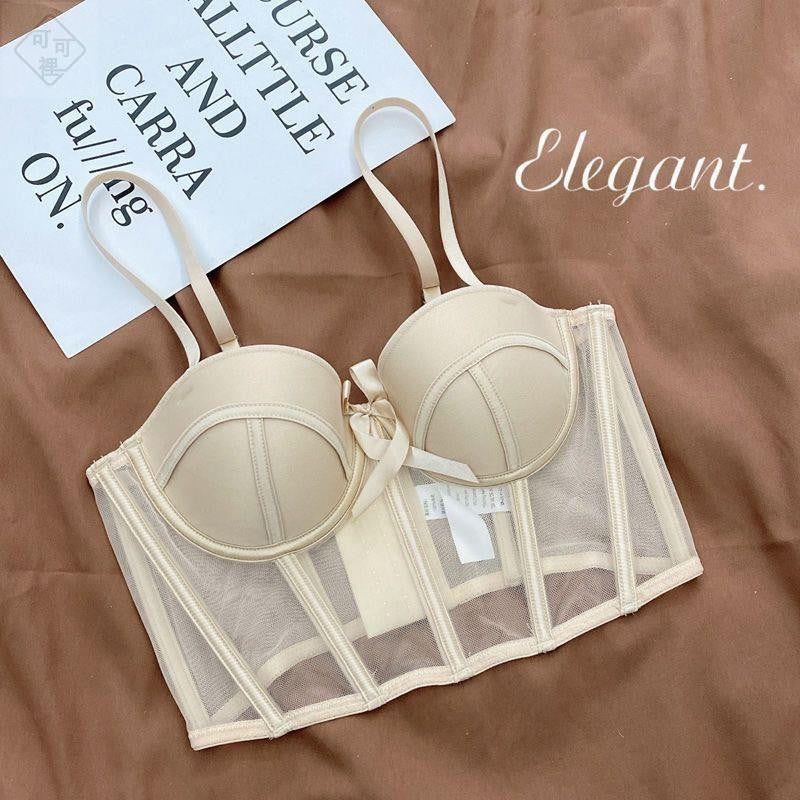 Ladies Imported Wired High-Quality Half Cup Padded Push-Up Half Camisole Top
