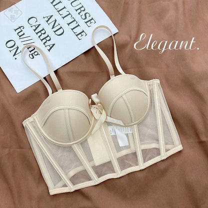 Ladies Imported Wired High-Quality Half Cup Padded Push-Up Half Camisole Top
