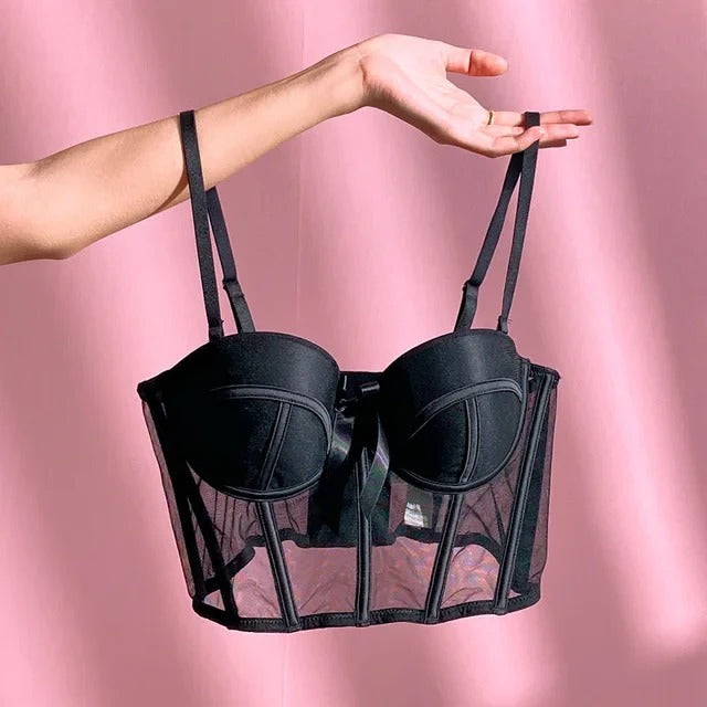 Ladies Imported Wired High-Quality Half Cup Padded Push-Up Half Camisole Top