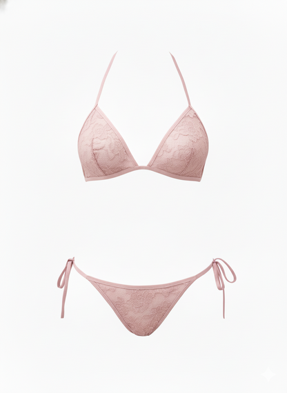 Women’s Satin Net Bikini Panty Set