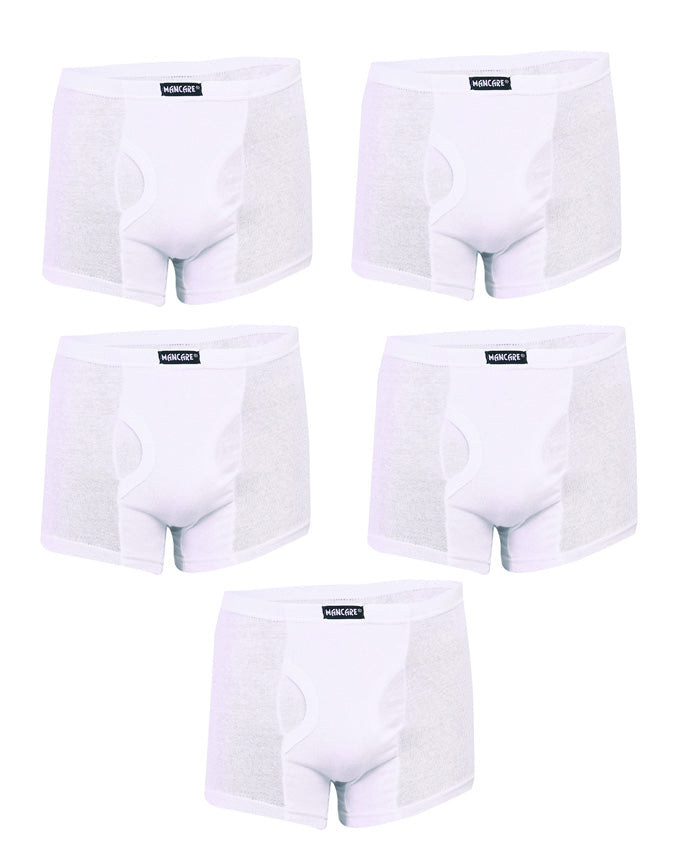 Mancare Pack of 5 Pure Cotton Men’s Underwear – White