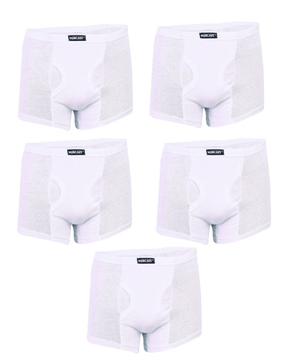 Mancare Pack of 5 Pure Cotton Men’s Underwear – White