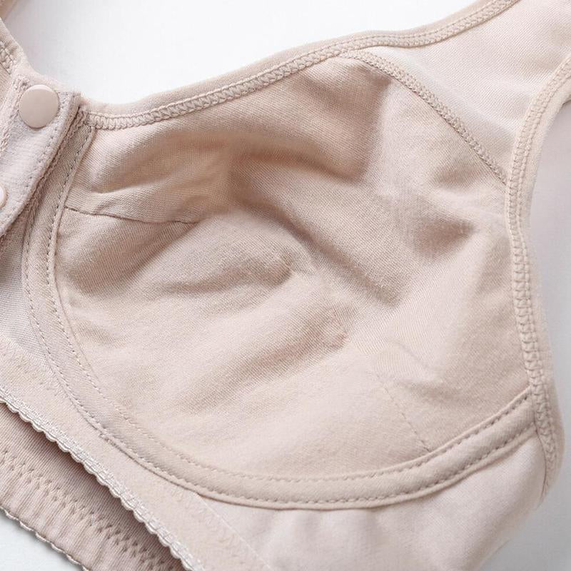Pack of 2 Front Open Bra with Buttons – Soft, Supportive & Stylish - Cotton Jersey