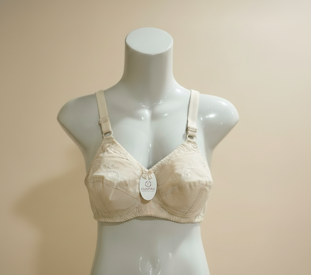 Clatire Comfort Bra – Non Padded, Full Coverage, Soft Cotton Support Bra