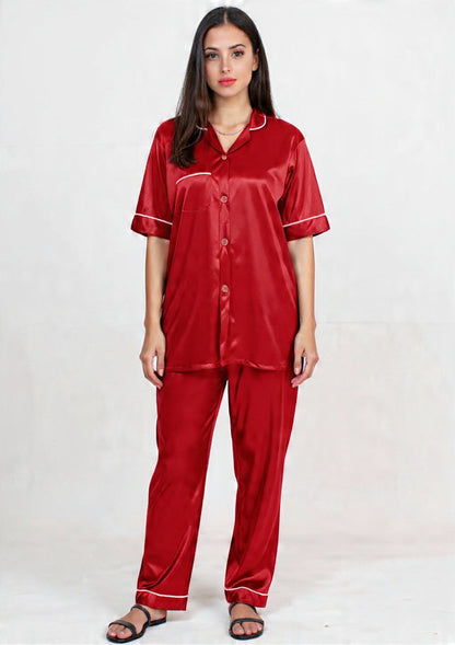 2-Piece Jersey Silk Pajama Nightwear Set